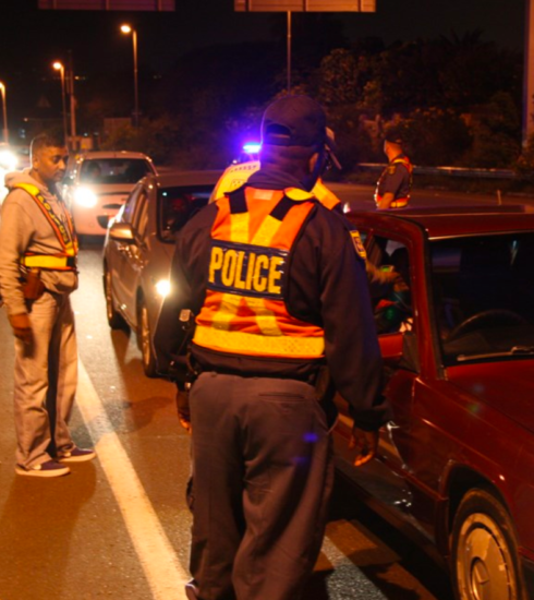 South Africa Police Road Block