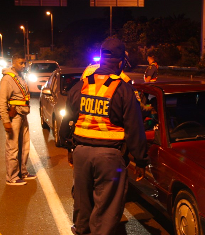South Africa Police Road Block